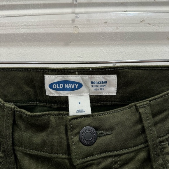 Old Navy High Rise Rockstar Super Skinny Jeans in Royal Pine Green Size 2 - Picture 4 of 7